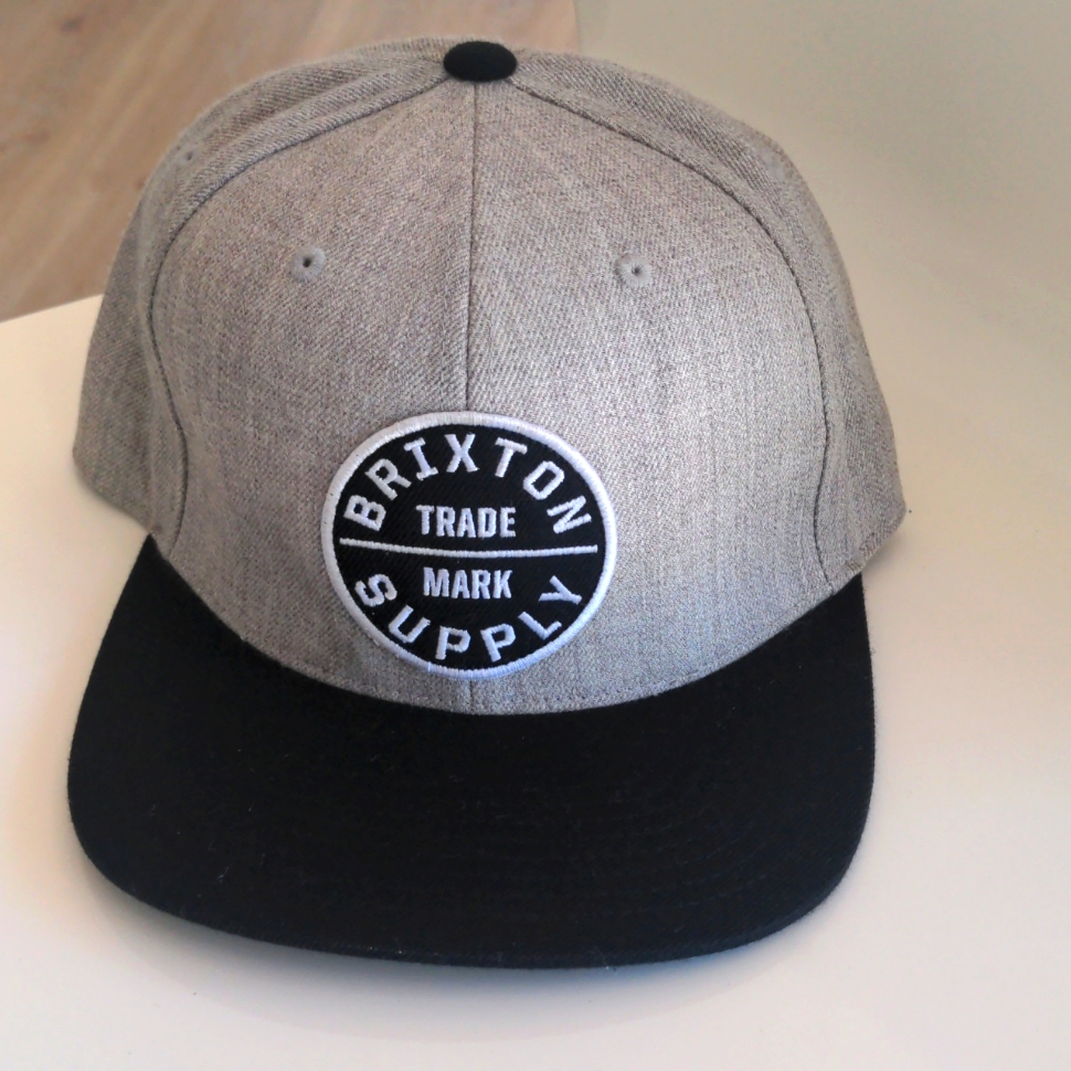 Brixton Grey And Black Oath Iii Snapback